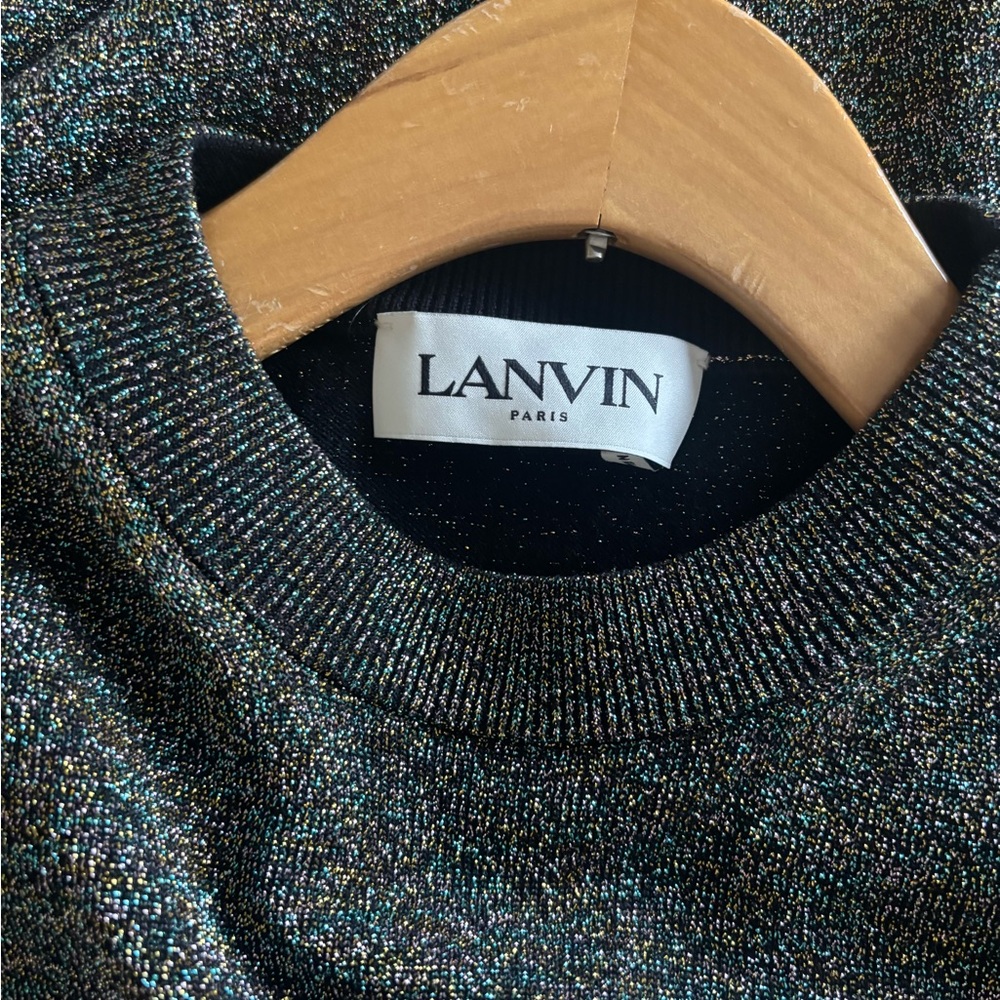 Lanvin Sweater Pants SET w/ Metallic Shimmer - Picture 3 of 9